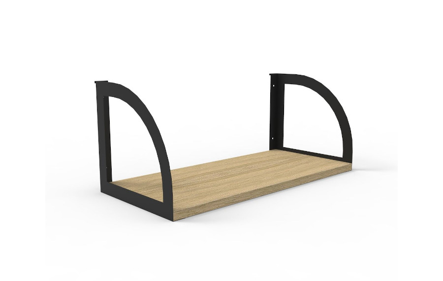 Natual Oak Shelf with Black Frame